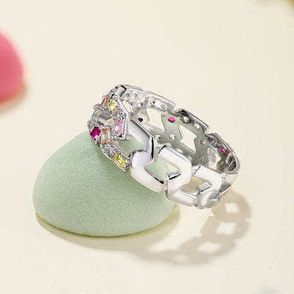 [Max Jewelry ]Sparkling Vibrant Emerald Cut Daily Ring