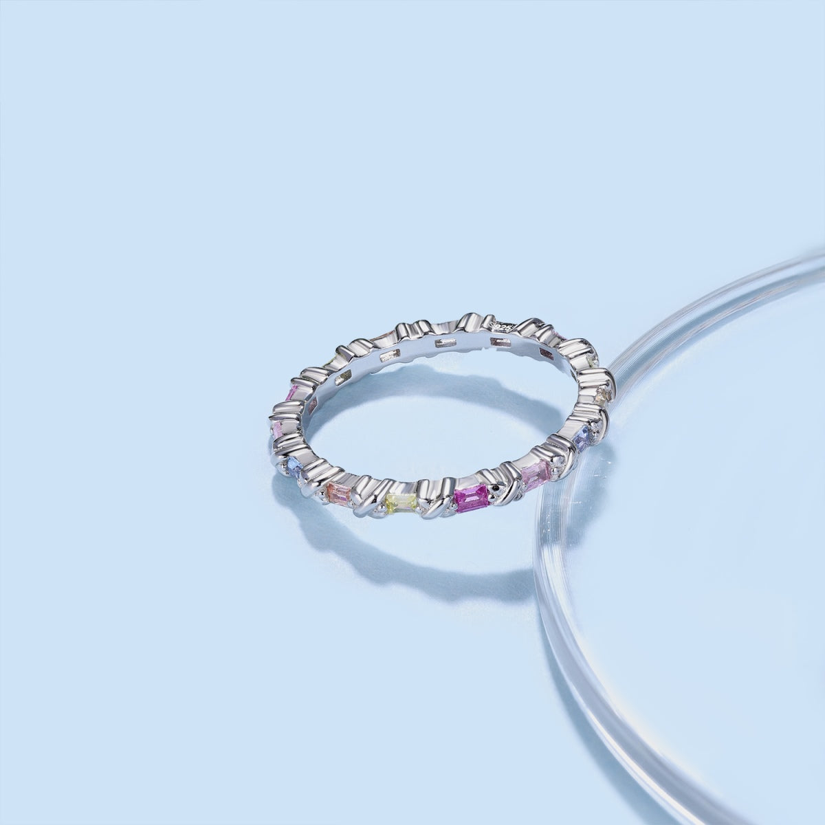 [Max Jewelry ]Charming Colorful Round Cut Daily Ring