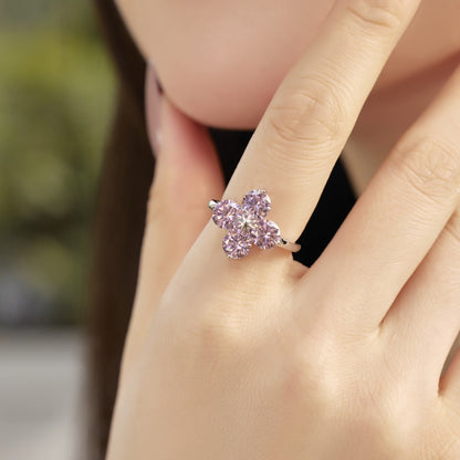 [Max Jewelry ]Four-Leaf Clover Eight-Pointed Star Ring