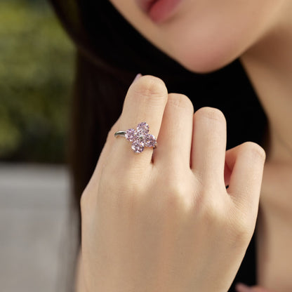 [Max Jewelry ]Four-Leaf Clover Eight-Pointed Star Ring
