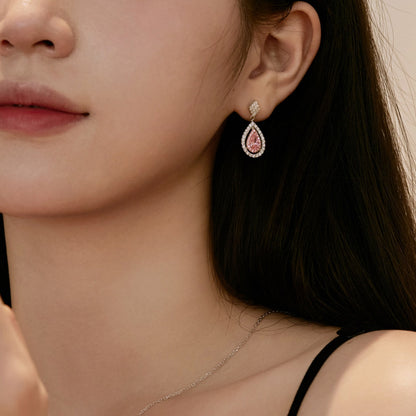 [Max Jewelry ]Ornate Delicate Water Drop Shape Banquet Earrings
