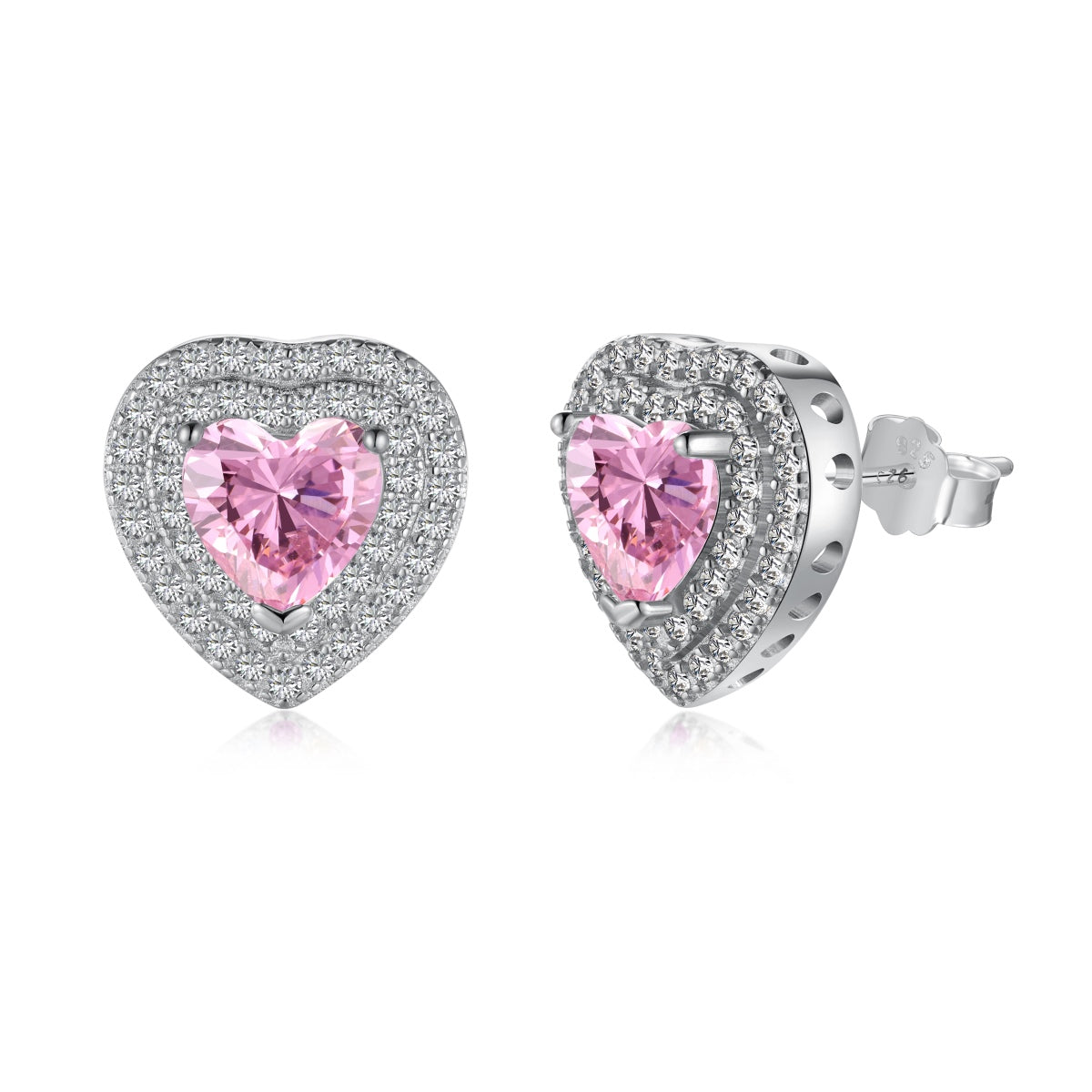 [Max Jewelry ]Dazzling Heart Shape Lover Earrings