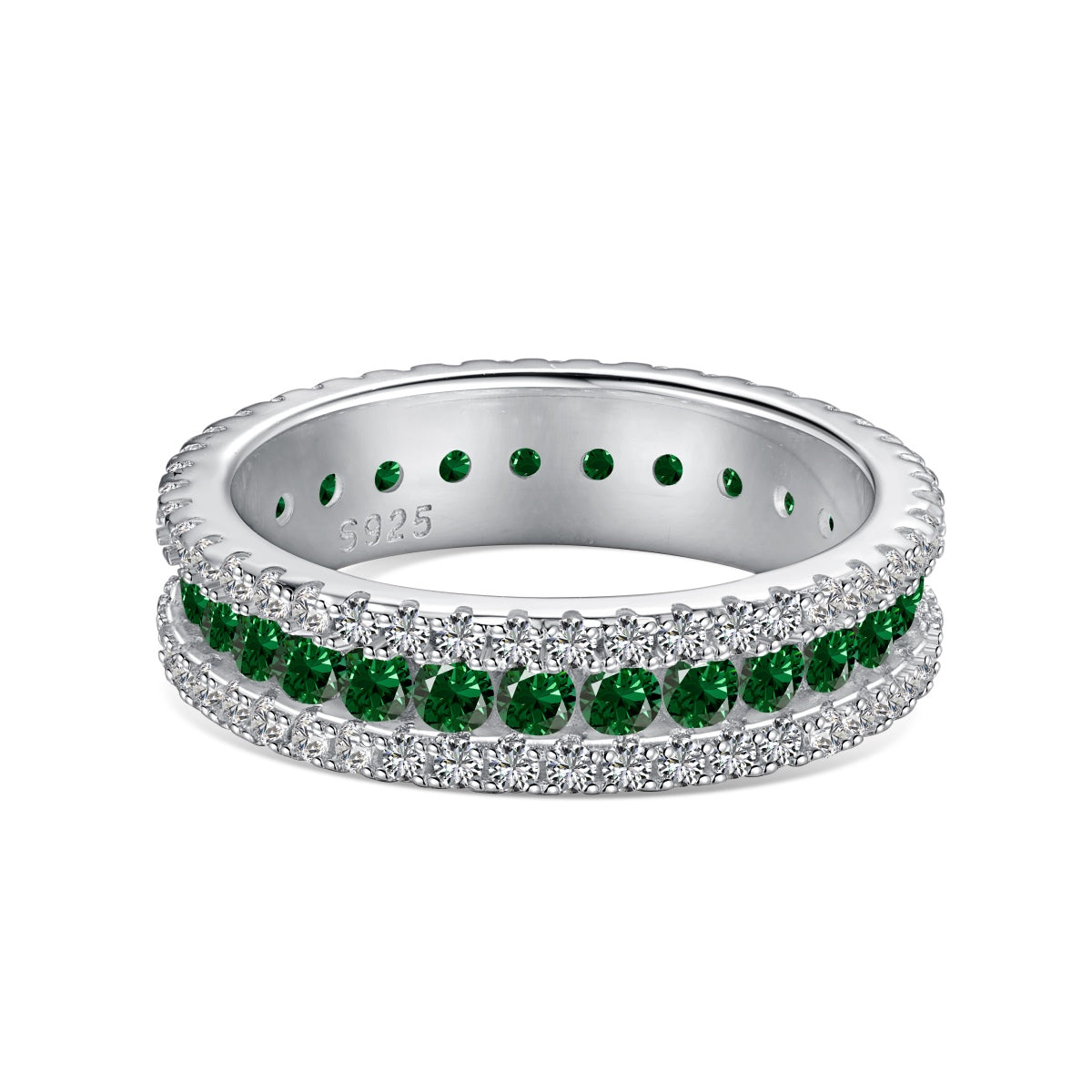 [Max Jewelry ]Delicate Colorful Round Cut Daily Ring