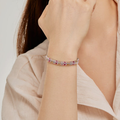 [Max Jewelry ]Dainty Radiant Emerald Cut Daily Bracelet