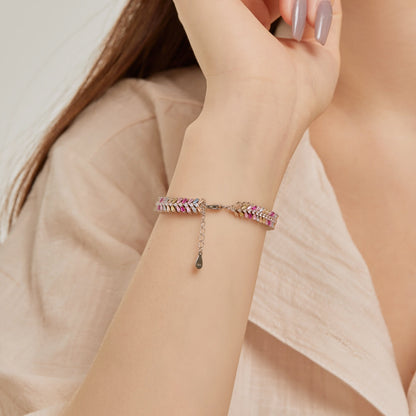 [Max Jewelry ]Dainty Radiant Emerald Cut Daily Bracelet