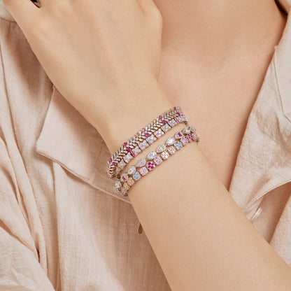 [Max Jewelry ]0.25 Carat Radiant Water Drop Shape Daily Bracelet