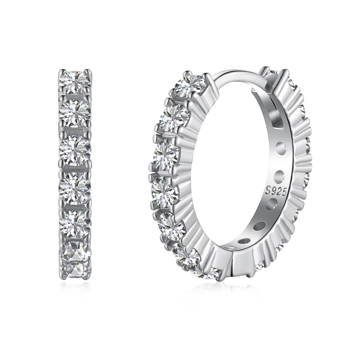 [Max Jewelry ]Radiant Colorful Round Cut Earrings