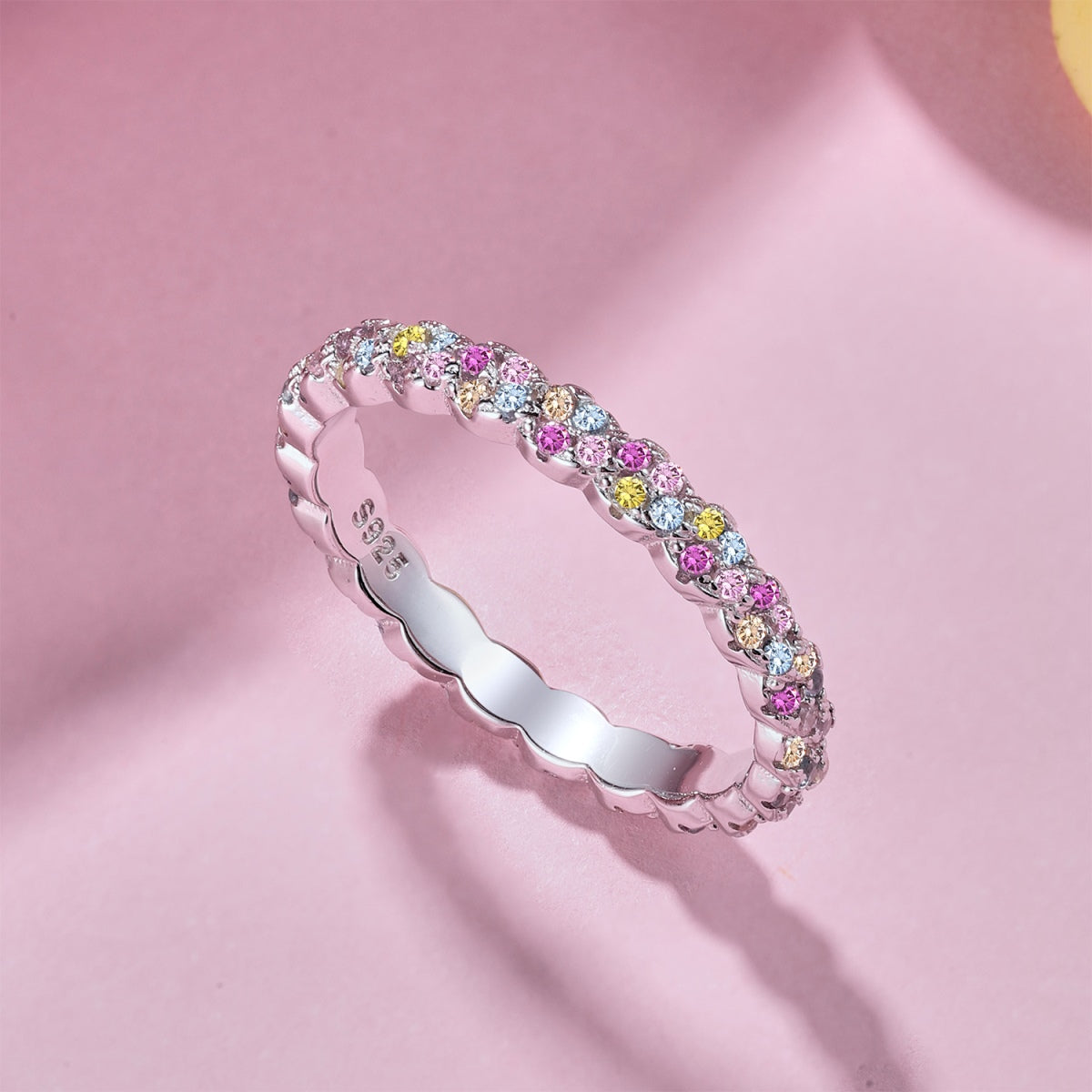 [Max Jewelry ]Dainty Ebullient Round Cut Daily Ring