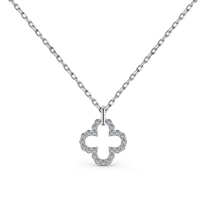 [Max Jewelry ]Four-Leaf Clover Hollow Design Exquisite Necklace