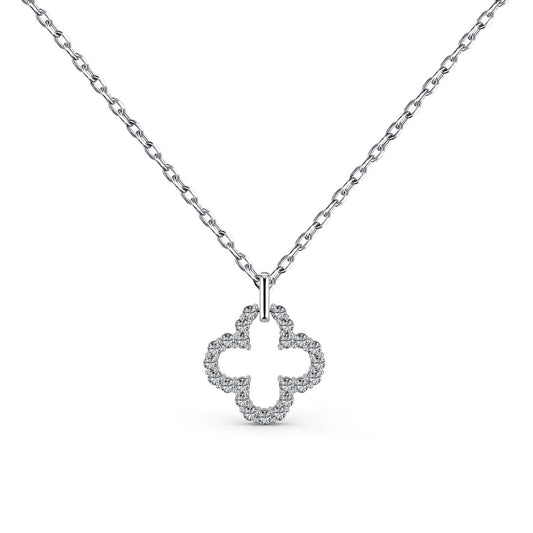 [Max Jewelry ]Four-Leaf Clover Hollow Design Exquisite Necklace