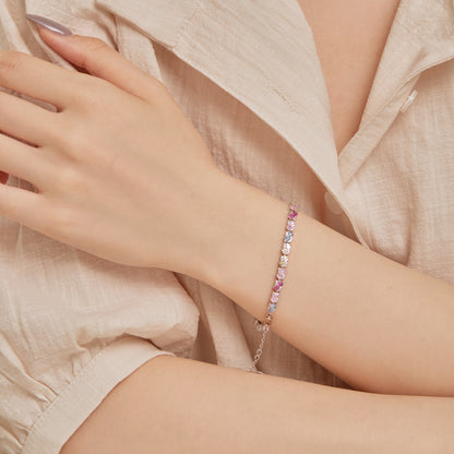 [Max Jewelry ]Ornate Colorful Flower Shape Party Bracelet