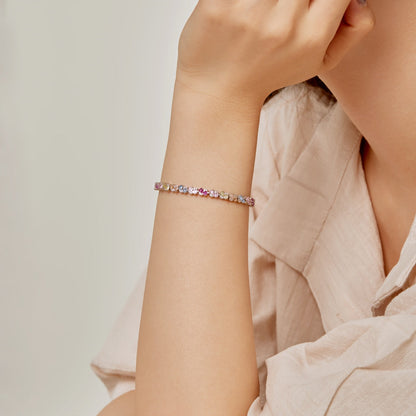 [Max Jewelry ]Ornate Colorful Flower Shape Party Bracelet