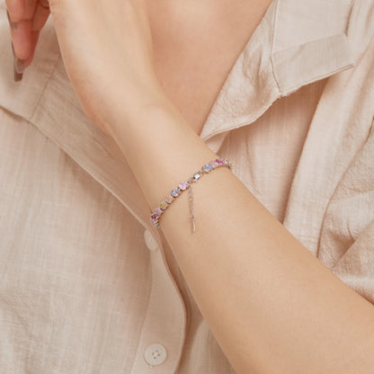 [Max Jewelry ]Ornate Colorful Flower Shape Party Bracelet