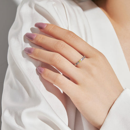[Max Jewelry ]Sparkling Vibrant Round Shape Daily Ring