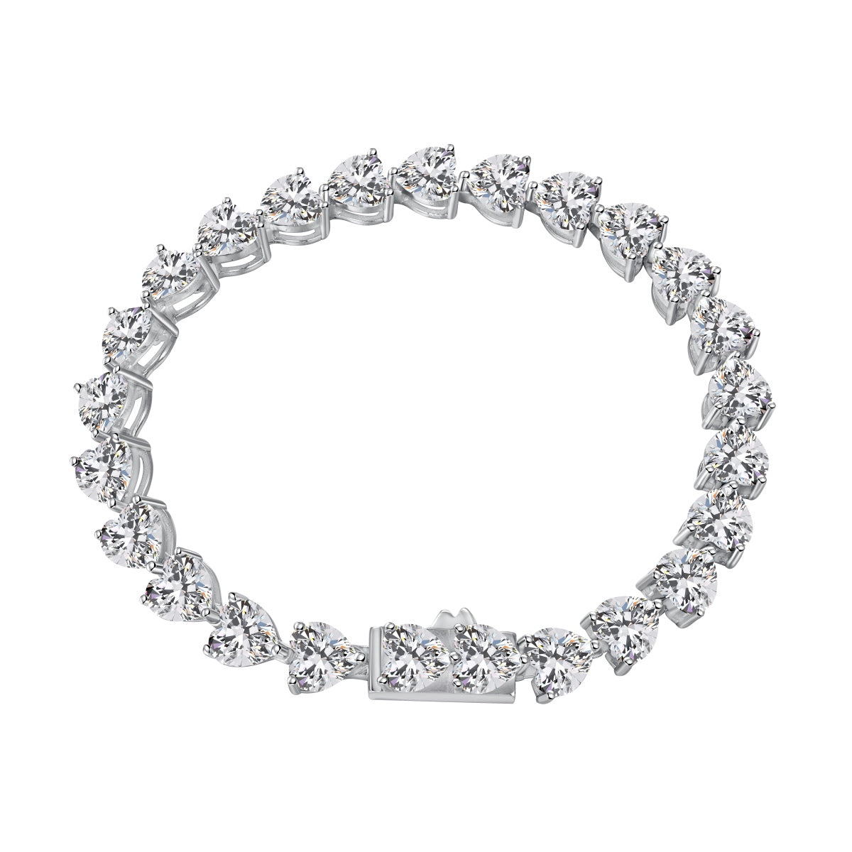 [Max Jewelry ]0.75 Carat Elegant Romantic Heart Shape Lover Bracelet
