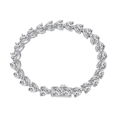 [Max Jewelry ]0.75 Carat Elegant Romantic Heart Shape Lover Bracelet