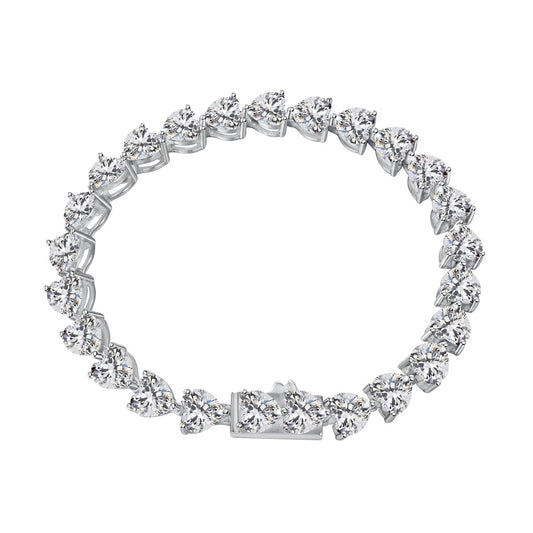 [Max Jewelry ]0.75 Carat Elegant Romantic Heart Shape Lover Bracelet