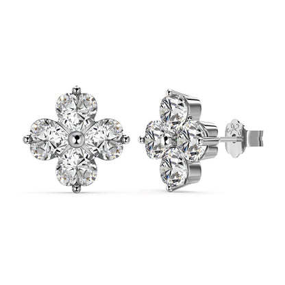 [Max Jewelry ]Four-Leaf Clover Ball Earrings