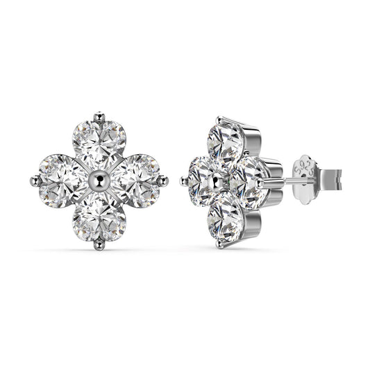 [Max Jewelry ]Four-Leaf Clover Ball Earrings