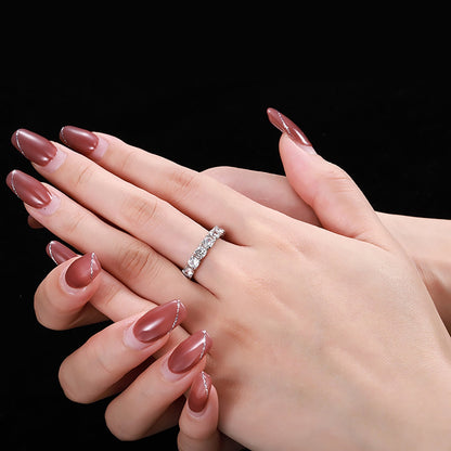 [Max Jewelry ]Eternity Round Cut Tennis Ring