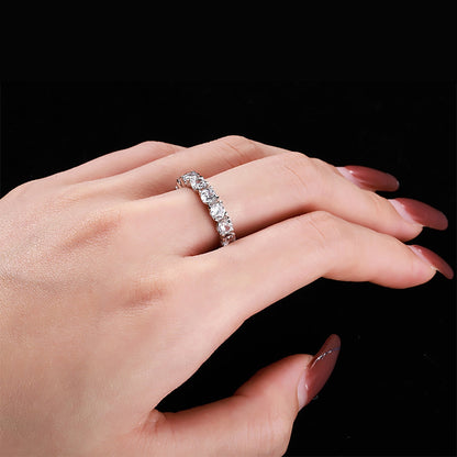 [Max Jewelry ]Eternity Round Cut Tennis Ring
