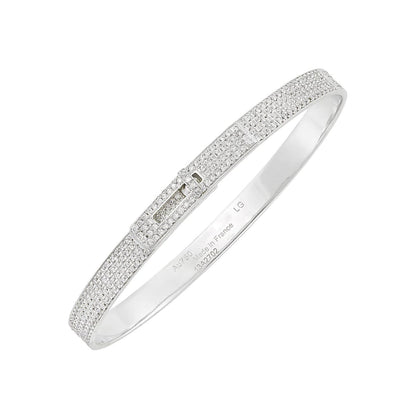 [Max Jewelry ]HM KELLY BRACELET IN SILVER AND FULL PAVE DIAMOND