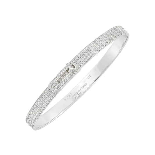 [Max Jewelry ]HM KELLY BRACELET IN SILVER AND FULL PAVE DIAMOND
