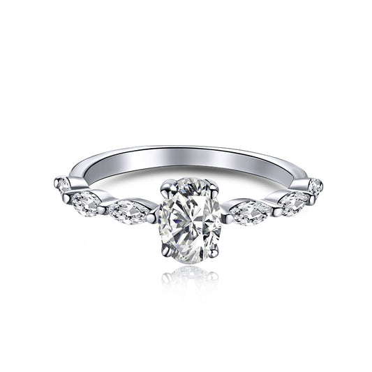 [Max Jewelry ]0.75 Carat Luxurious Vibrant Elongated Cushion Cut Daily Ring