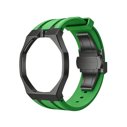 [Plus&Max]OAK POP BLACK STEEL CASE & SILICONE STRAP