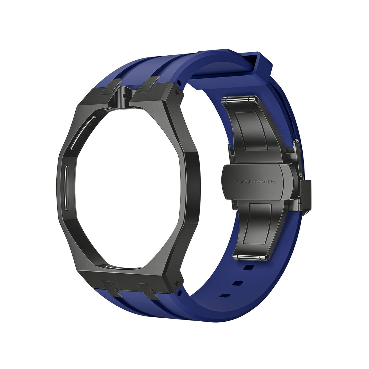 [Plus&Max]OAK POP BLACK STEEL CASE & SILICONE STRAP