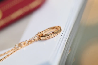 [Max Jewelry ]LOVE NECKLACE ADJUSTABLE ROSE GOLD 2 DIAMOND
