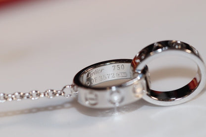 [Max Jewelry ]LOVE NECKLACE PINK GOLD AND SILVER