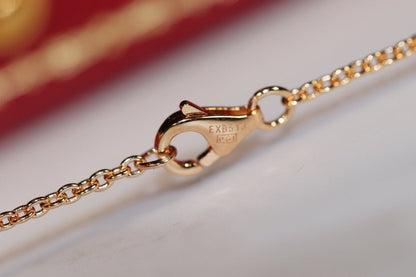 [Max Jewelry ]LOVE NECKLACE PINK GOLD AND SILVER