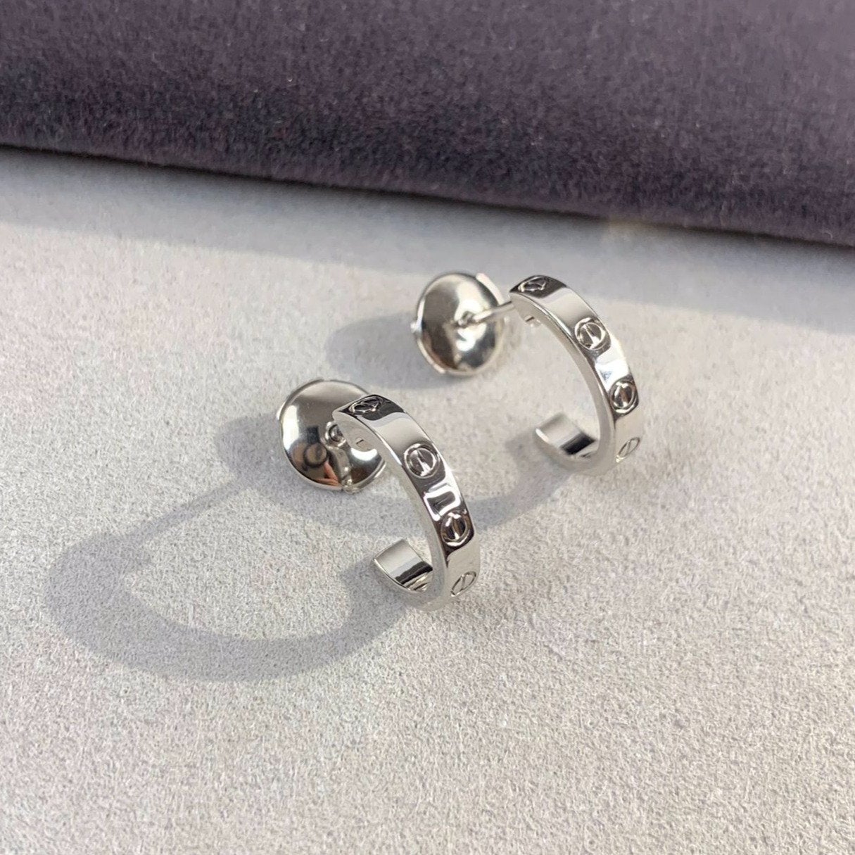 [Max Jewelry ]LOVE EARRINGS 2.65MM SILVER
