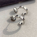 [Plus&Max]LOVE EARRINGS 2.65MM SILVER