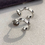 [Plus&Max]LOVE EARRINGS 2.65MM SILVER