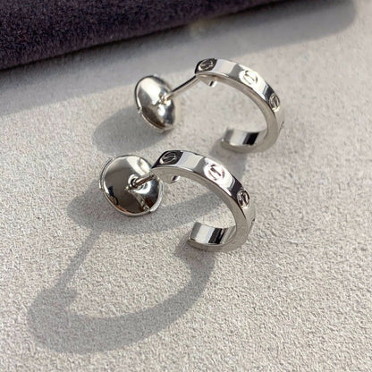 [Max Jewelry ]LOVE EARRINGS 2.65MM SILVER