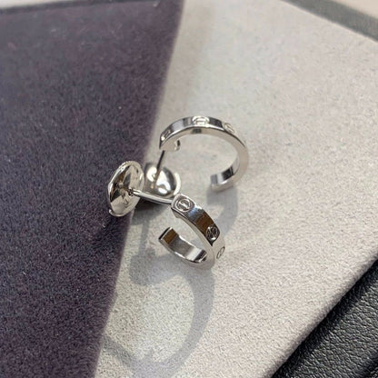 [Max Jewelry ]LOVE EARRINGS 2.65MM SILVER