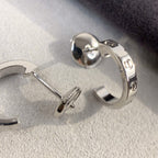 [Plus&Max]LOVE EARRINGS 2.65MM SILVER