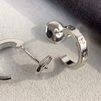 [Max Jewelry ]LOVE EARRINGS 2.65MM SILVER