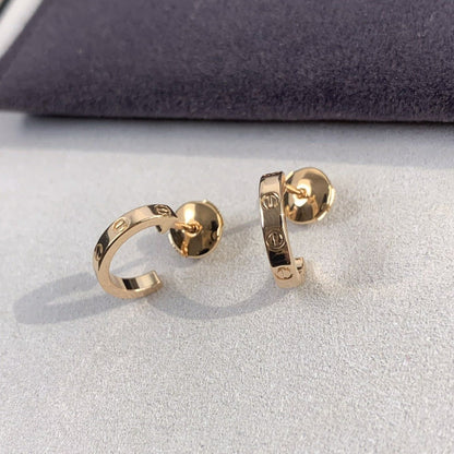 [Max Jewelry ]LOVE EARRINGS 2.65MM PINK GOLD