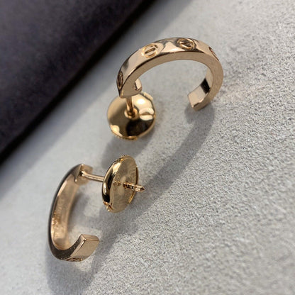[Max Jewelry ]LOVE EARRINGS 2.65MM PINK GOLD