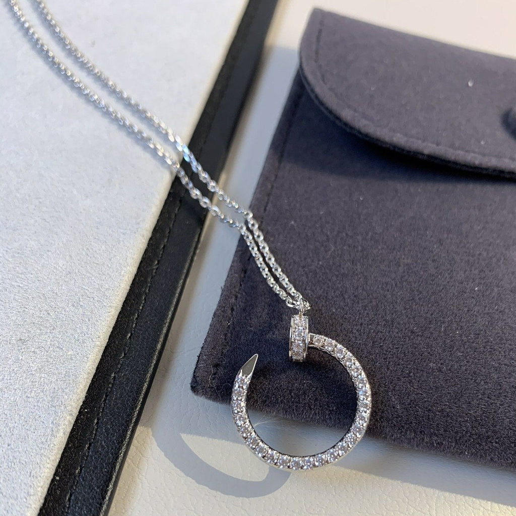 [Plus&Max]JUSTE NECKLACE SILVER DIAMONDS