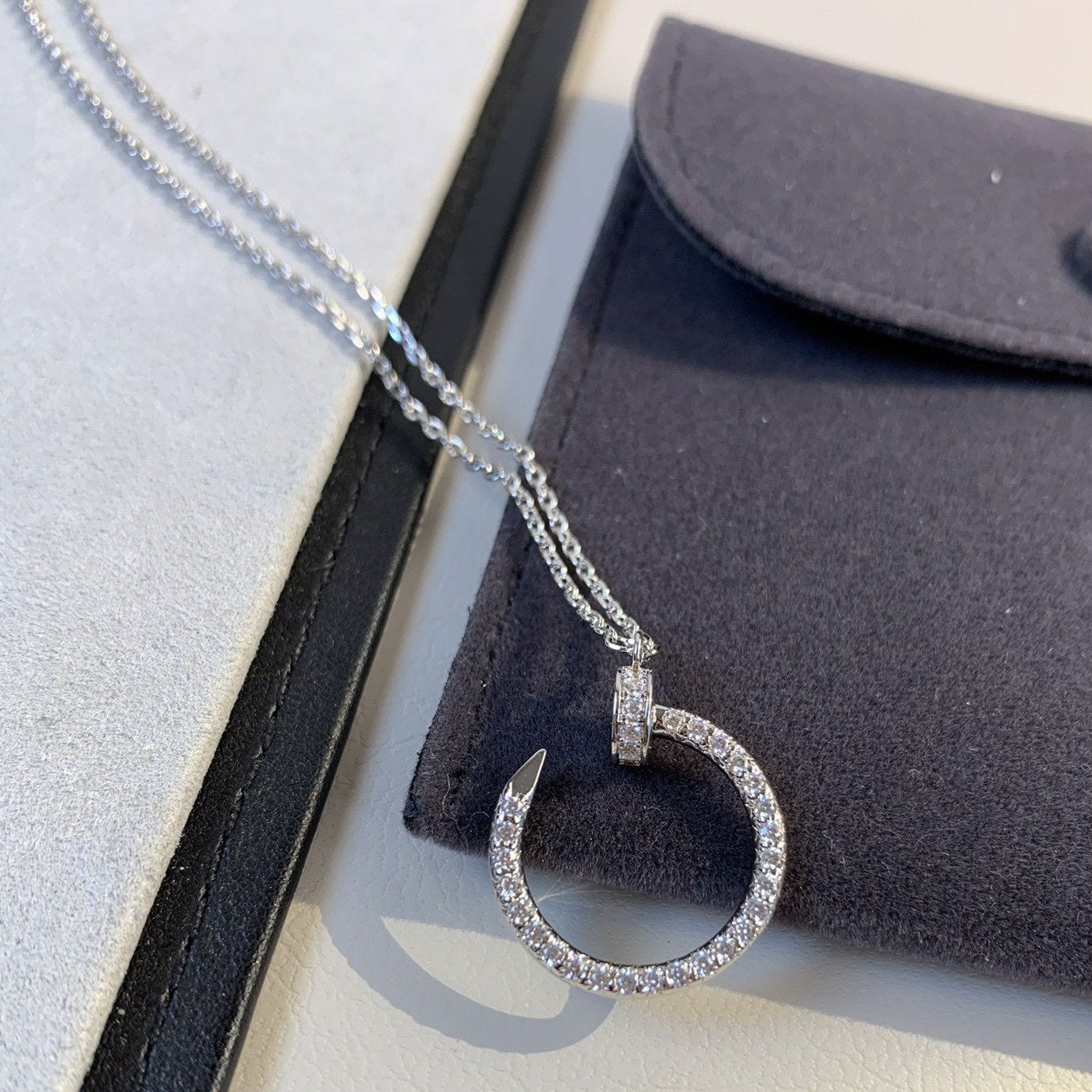 [Max Jewelry ]JUSTE NECKLACE SILVER DIAMONDS