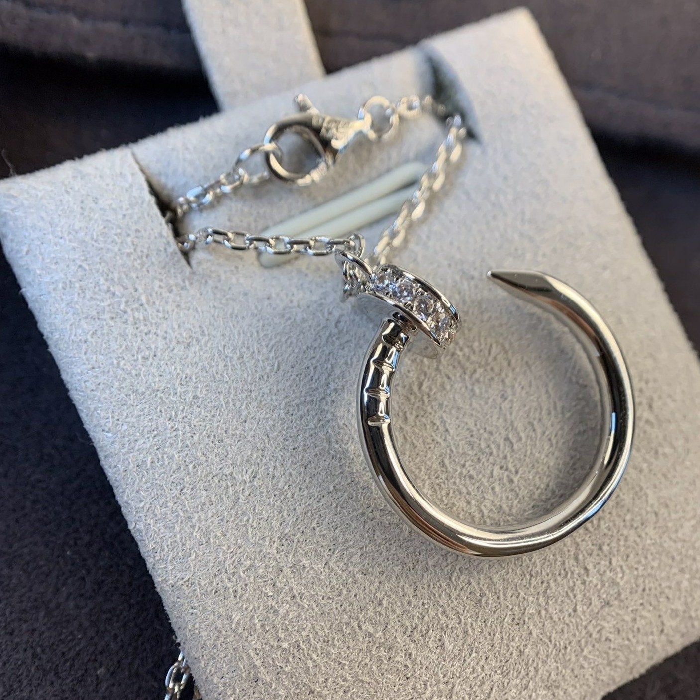 [Max Jewelry ]JUSTE NECKLACE SILVER DIAMONDS