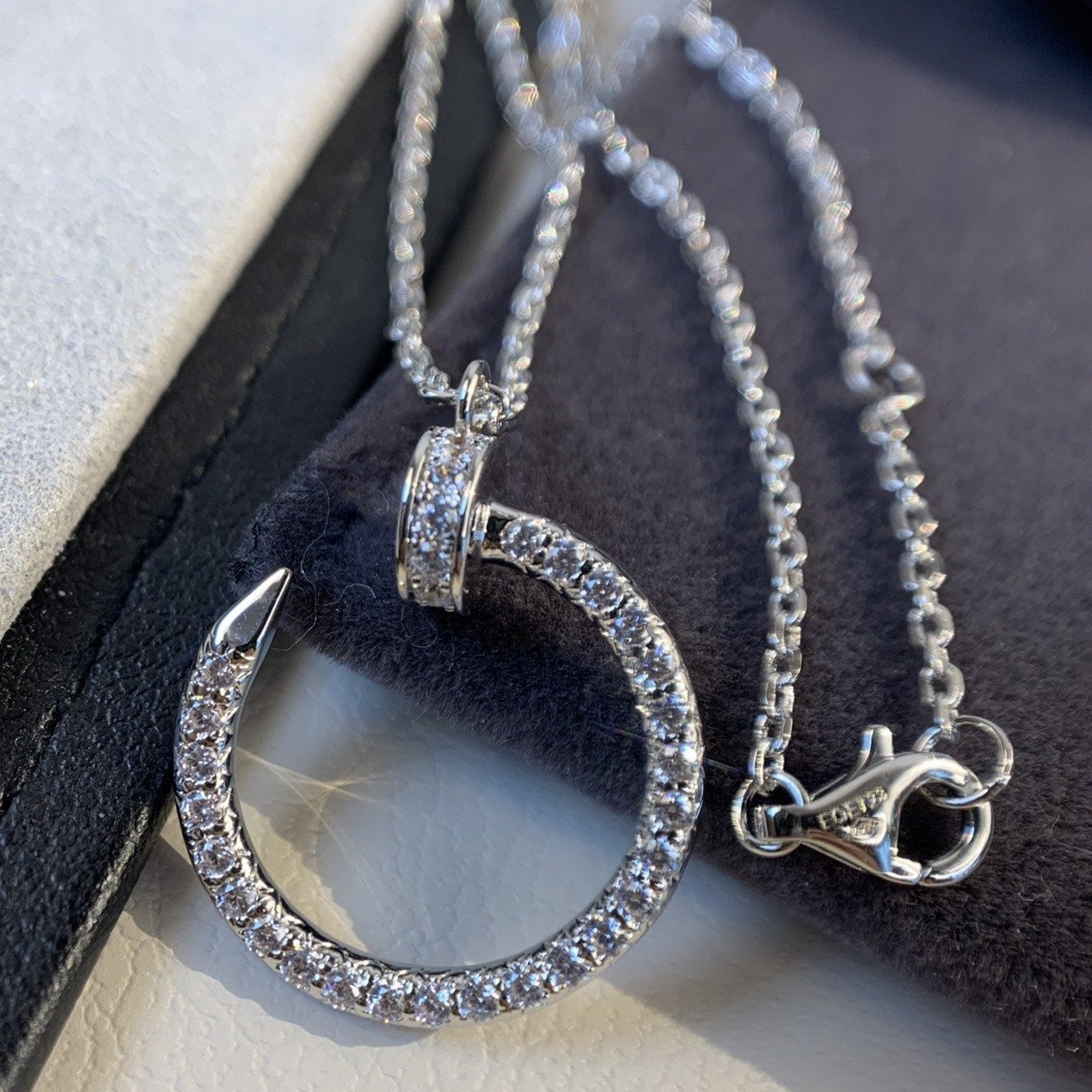 [Max Jewelry ]JUSTE NECKLACE SILVER DIAMONDS