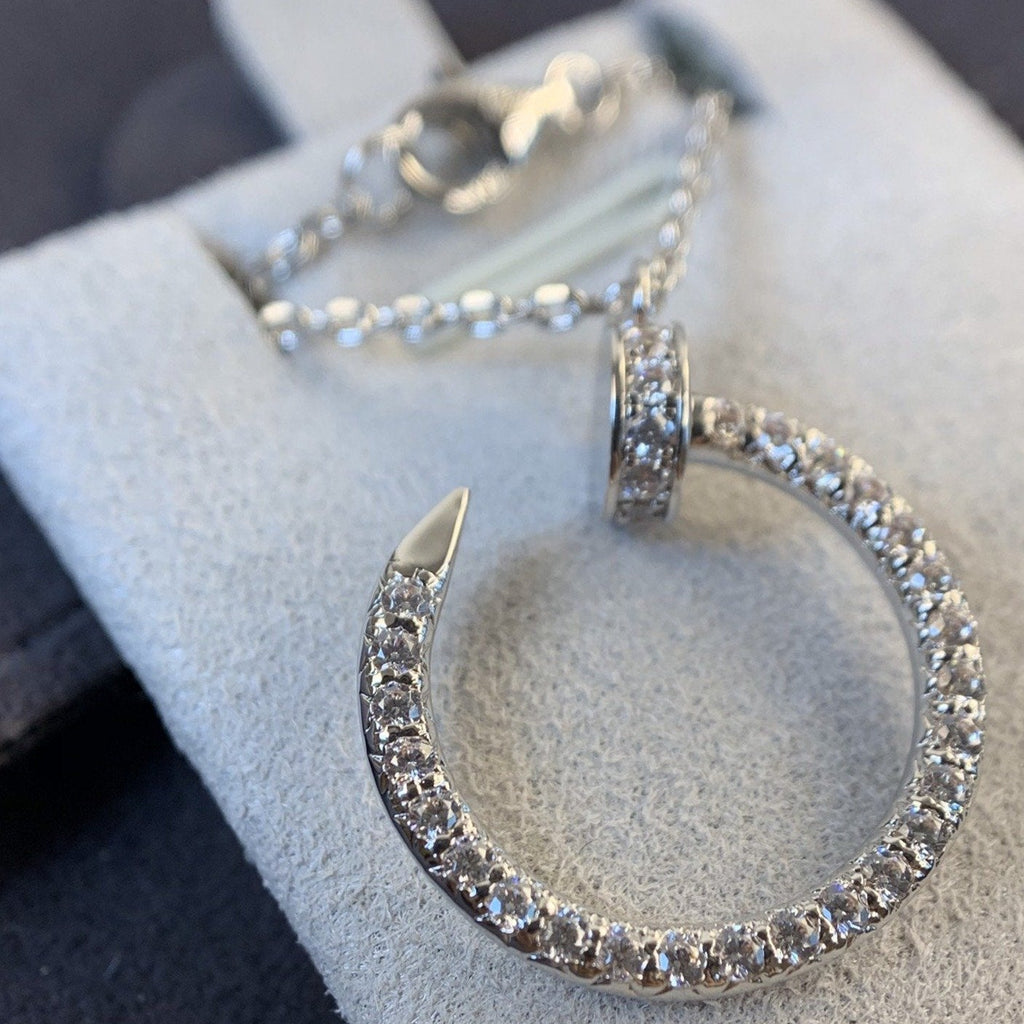 [Plus&Max]JUSTE NECKLACE SILVER DIAMONDS