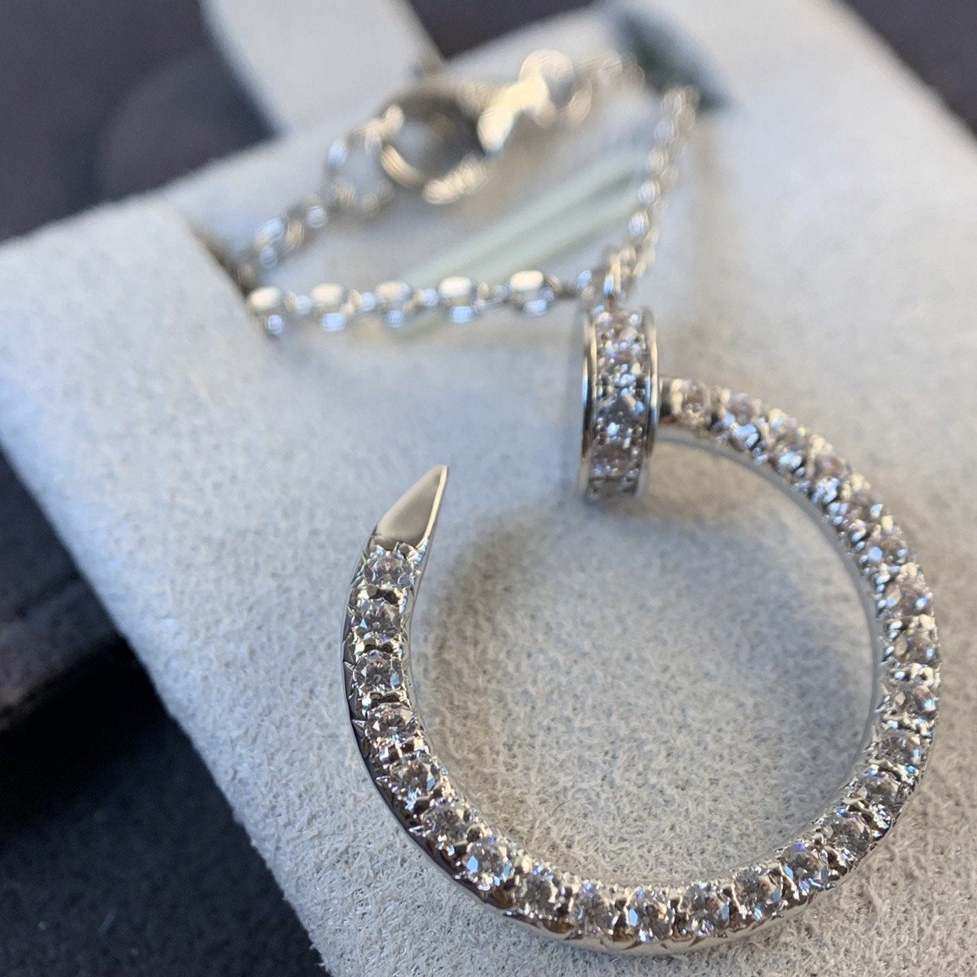 [Max Jewelry ]JUSTE NECKLACE SILVER DIAMONDS