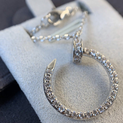 [Max Jewelry ]JUSTE NECKLACE SILVER DIAMONDS
