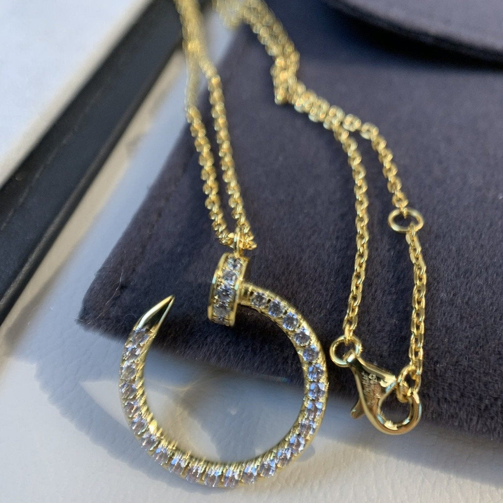 [Plus&Max]JUSTE NECKLACE GOLD DIAMONDS